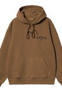 Hooded Onyx Script Sweat Marron