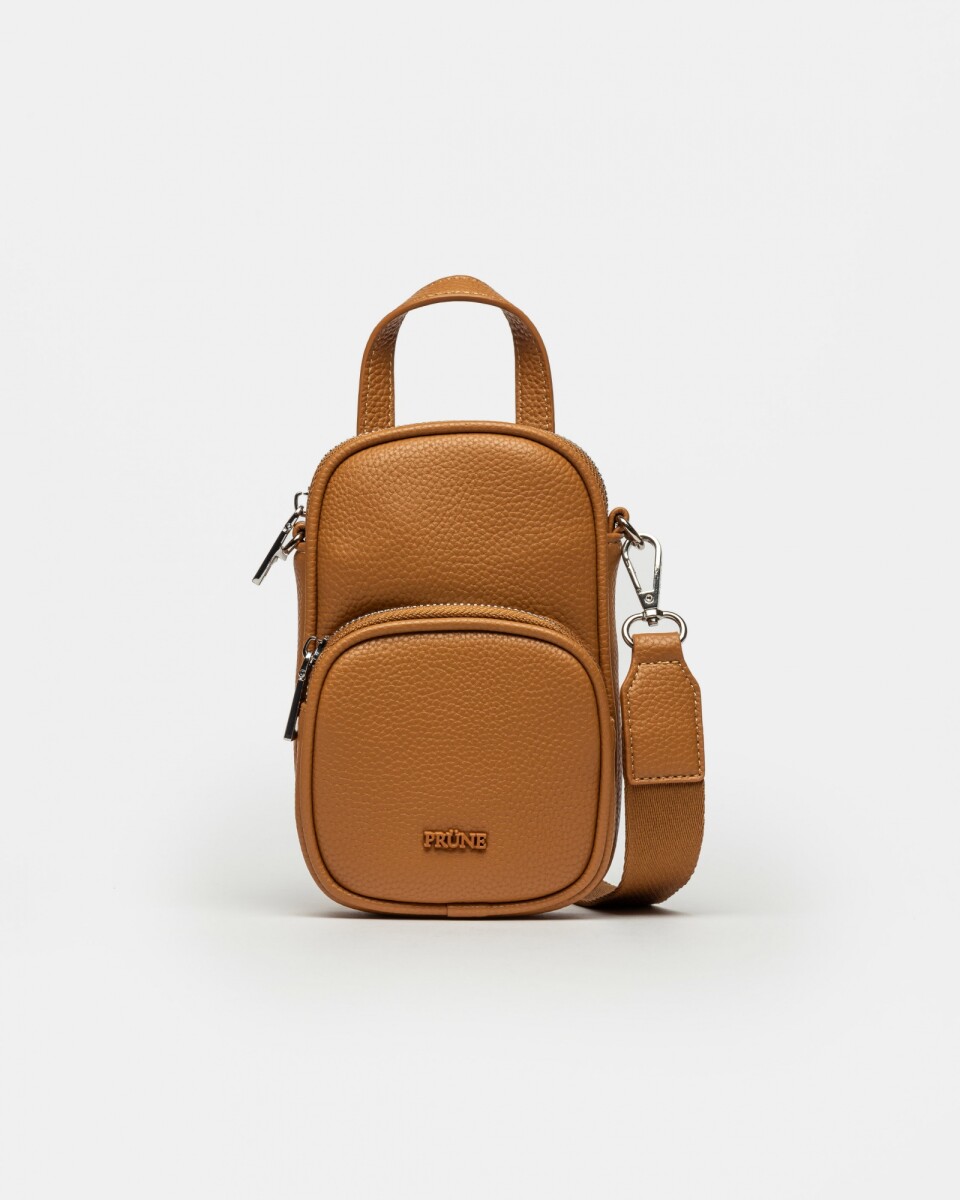 Porta Celular Baby Donna Plata - Cuoio 