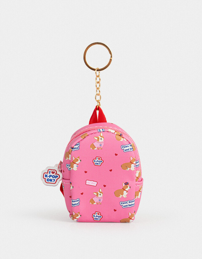Llavero Mochila Llavero Y Charm Mochilita "k Pop" - Fucsia Medio
