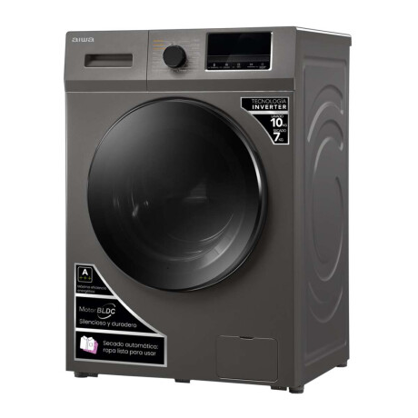 Lavasecarropas Automático Carga Frontal AIWA 10KG Inverter Gris AWLST10G