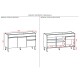 Modulo Bajo Mesada Sin Tapa Tres Puertas De 150 cms. Gris GAMAS DE GRIS