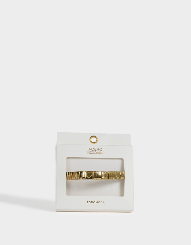Pulseras Elásticas Premium Silver Pulsera Elástica De Acero Quirúrgico - Dorado