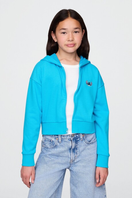 Canguro Con Cierre Niña True Cyan Blue 663