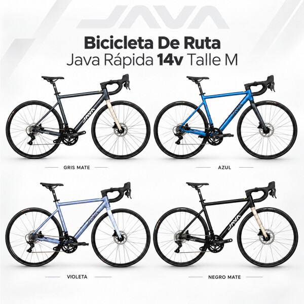 Bicicleta De Ruta Java Rápida 14v Talle M NEGRO
