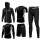 Conjunto Deportivo Termico X6 Psc Remera Calza Short Negro