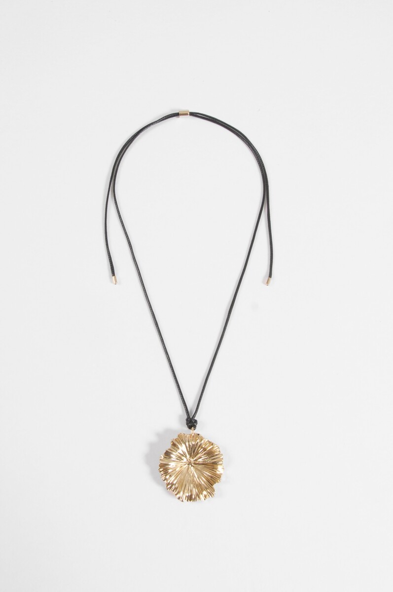 Collar cordón flor - dorado 