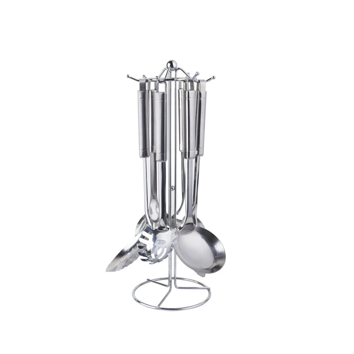 SET 7PCS MENAGE ACERO C/SOPORTE VERTICAL 