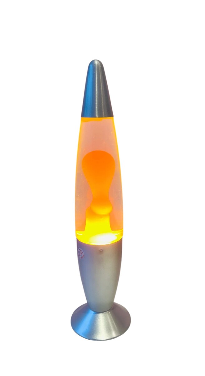 Lámpara de lava 33 cm color naranja 