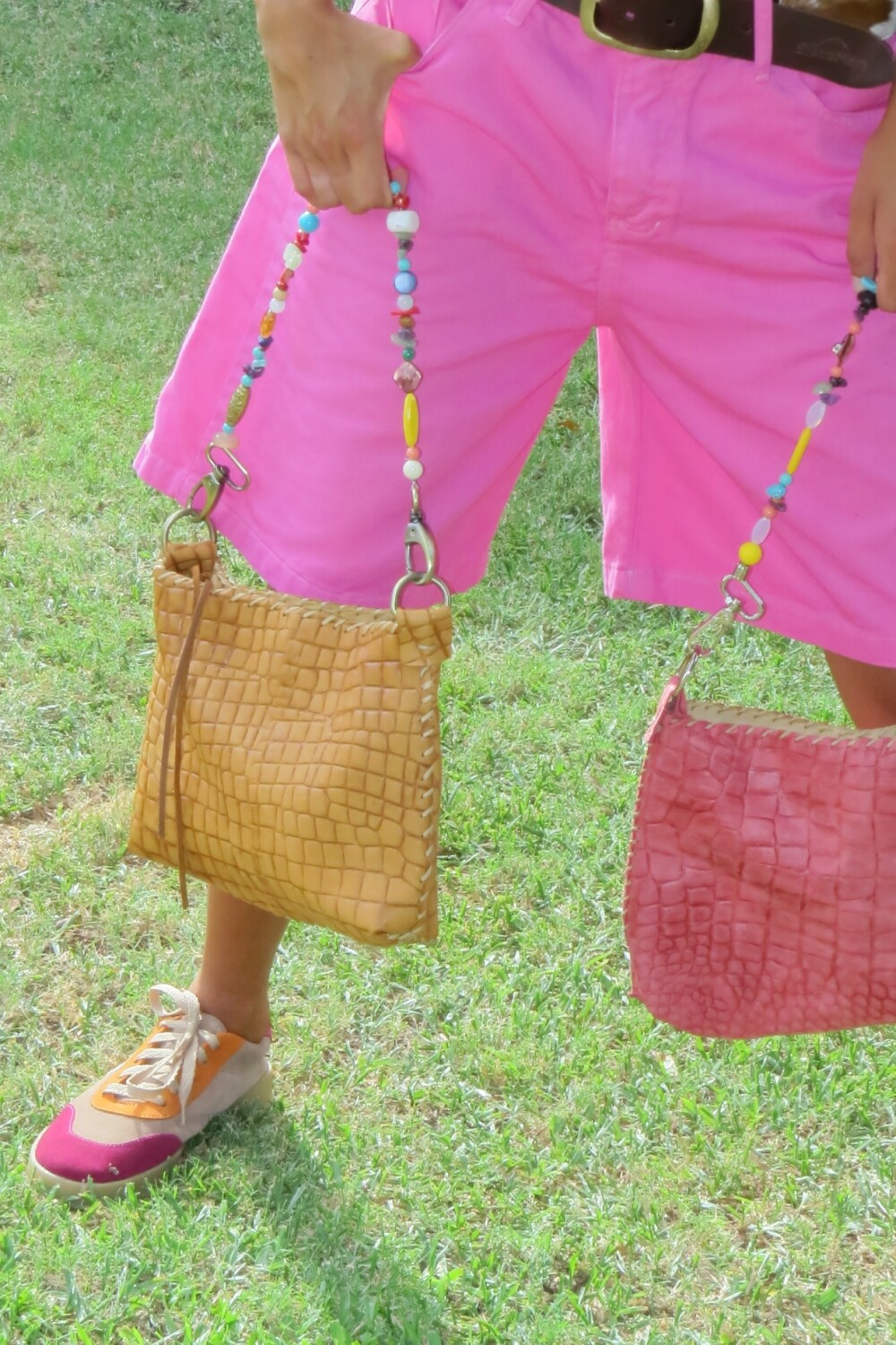 Multi Stone Bag Beige