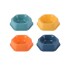 Plato Hexagonal Mascota Cachorros Comida Agua Plástico Atrix Variante Color Celeste
