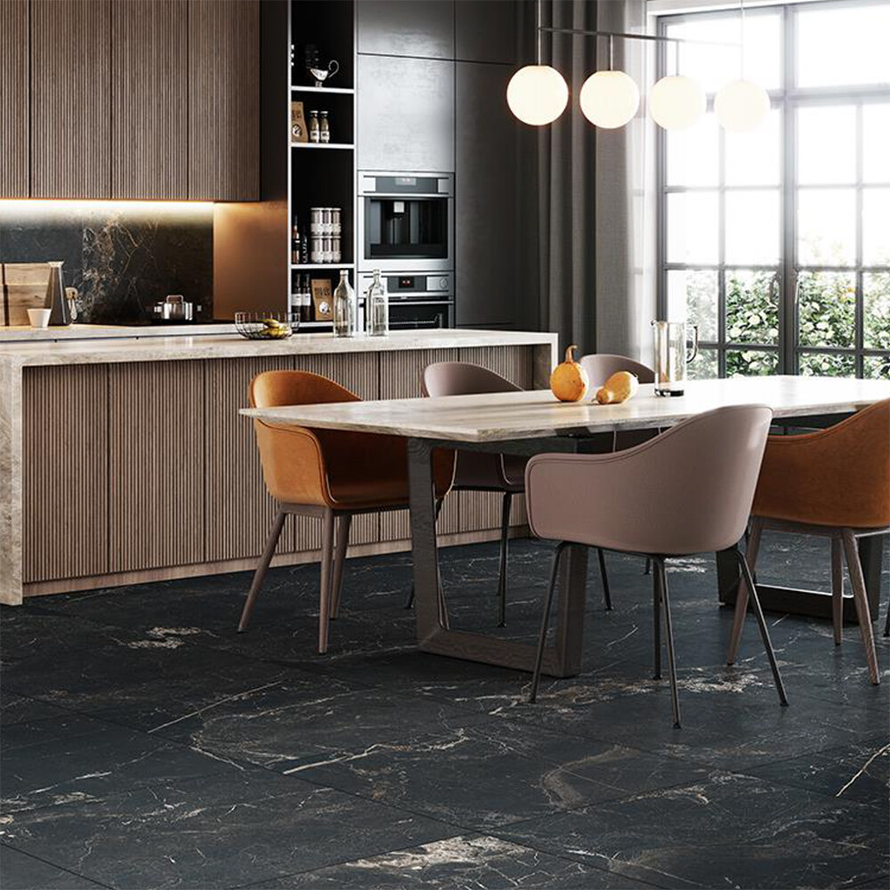 PORCELANATO AKROS BLACK 3 "A" 80X80 CM Porcelanato Akros Black 3 "a" 80x80 Cm