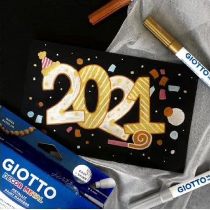 Marcadores Metalizados Giotto x5 colores Marcadores Metalizados Giotto x5 colores