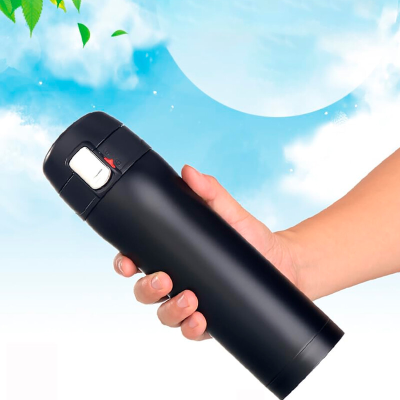 Botella con abre facil 450 ml Mobby NEGRO
