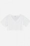 Crop top escote en V BLANCO