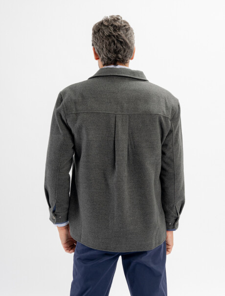 Sobrecamisa paño lisa gris
