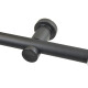 Barrote cortina de metal 2,5 m + 3 Soportes GRIS OSCURO