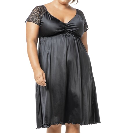 Camisón Manga Corta Exitence Negro