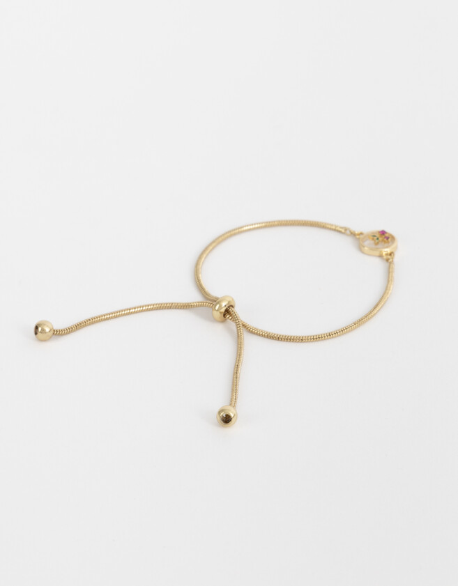 Pulseras Flexibles Bañada en Oro Pulsera Flexible Dije Bañada En Oro - Dorado