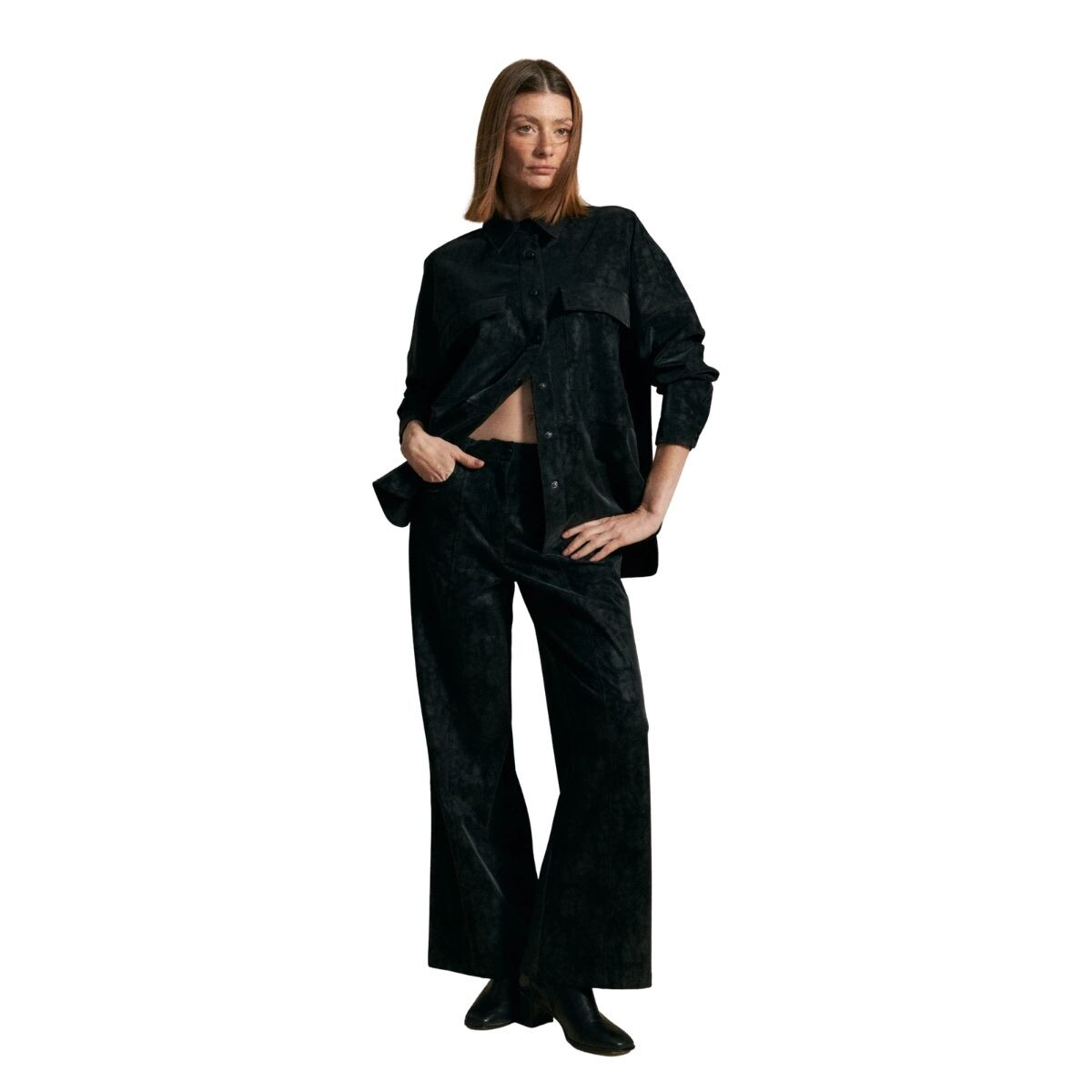 PANTALON MANDARIN S-XXL - NEGRO 