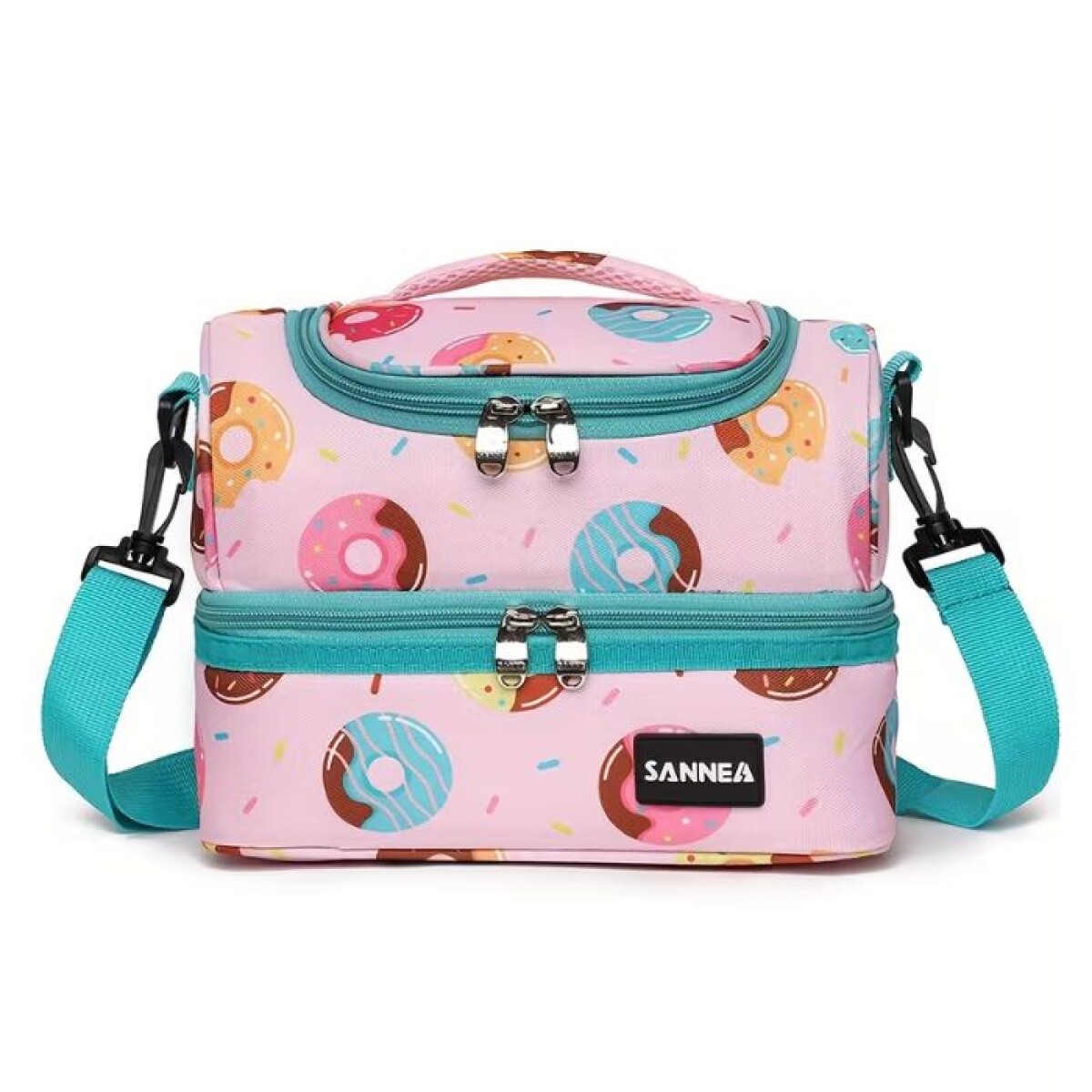 Lunchera Escolar Termica Infantil Sannea 2 Pisos 7 Litros - rosado 