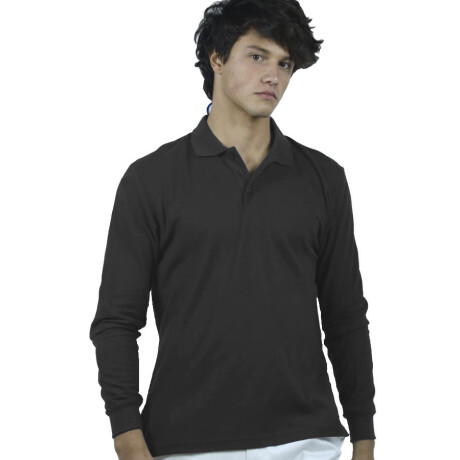 Remera Polo manga larga Negro