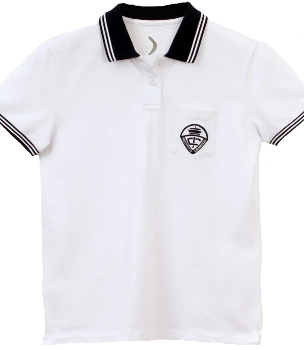 Remera Polo Instituto Crandon Blanco