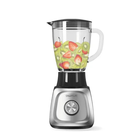 Licuadora Smartlife SL-BL1410 1L 600W Vidrio 5 Niveles GRIS-NEGRO