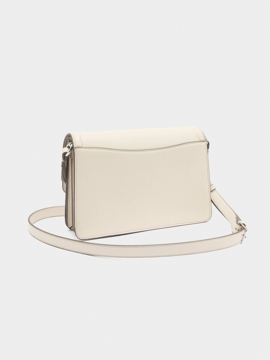 Bolso Bandolera Con Solapa Doble crudo