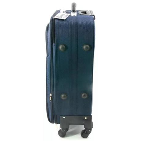 Set 3 valijas Berlina de arrastre en tela semi-rígidas con ruedas en línea, tranca y manija telescópica Azul