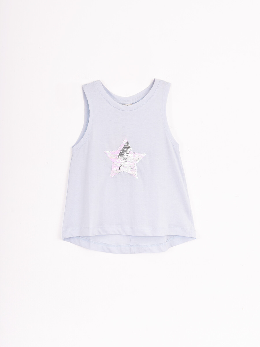 MUSCULOSA CILA MINI - CELESTE 