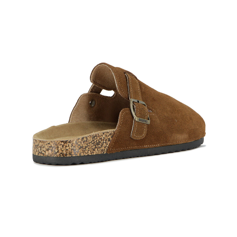 Country Zueco Hombre Una Tira C/ Hebilla - Marron Marron