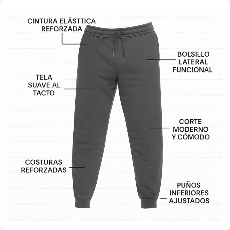 Pantalón Jogging Para Hombre Deportivo Basic Gris