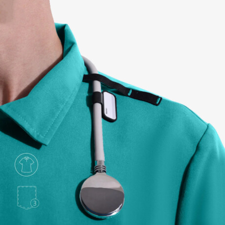 Casaca polo con cierre unisex Turquesa