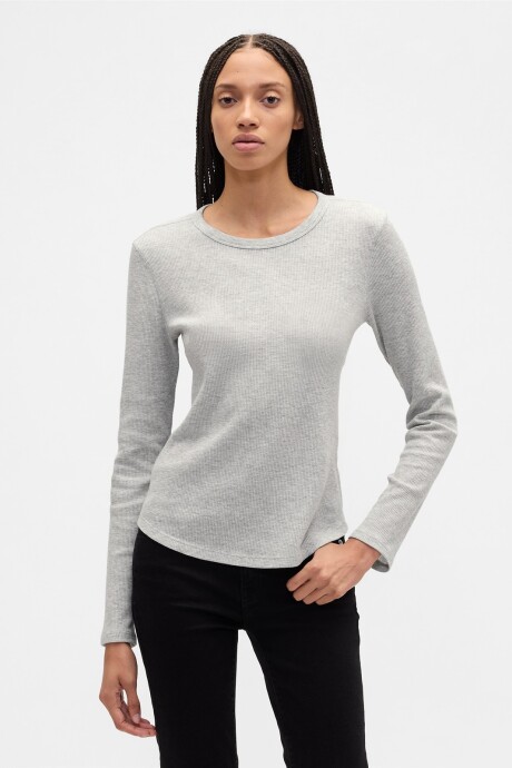 Remera Waffle Manga Larga Mujer Soft Cornflower