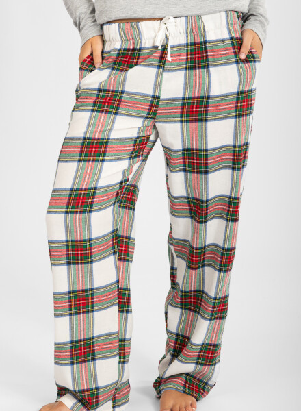 Pantalon mujer franela Verde oscuro