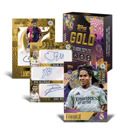 Topps X Champions Gold 2024/25 - 40 tarjetas (2 autógrafos asegurados) Topps X Champions Gold 2024/25 - 40 tarjetas (2 autógrafos asegurados)