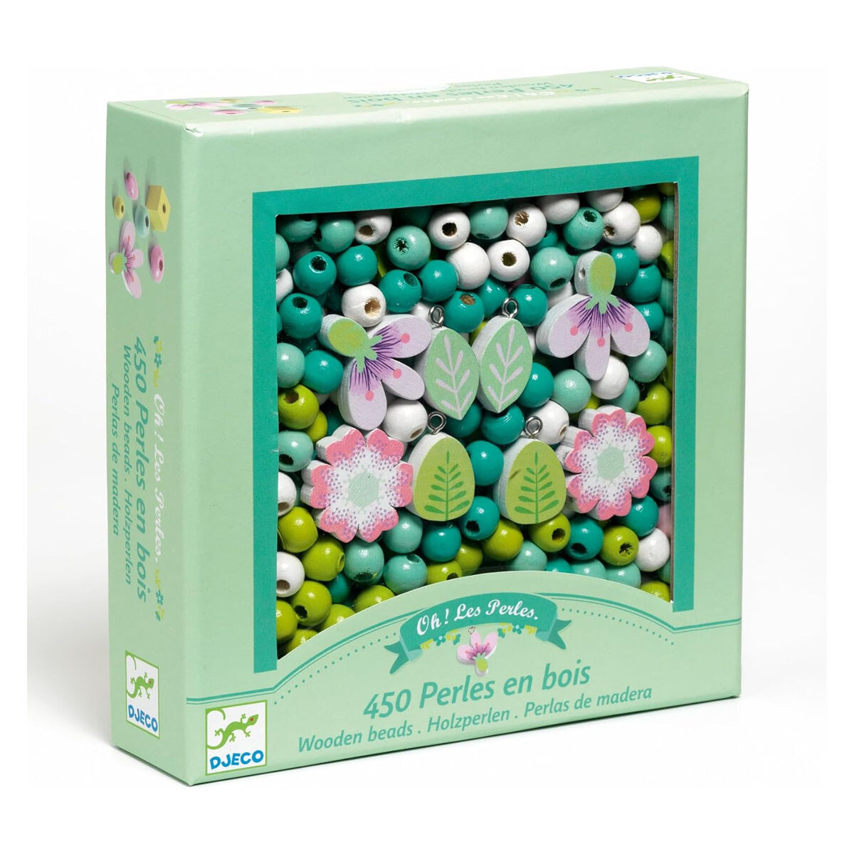 Cuentas Perlas de madera Flores Djeco 