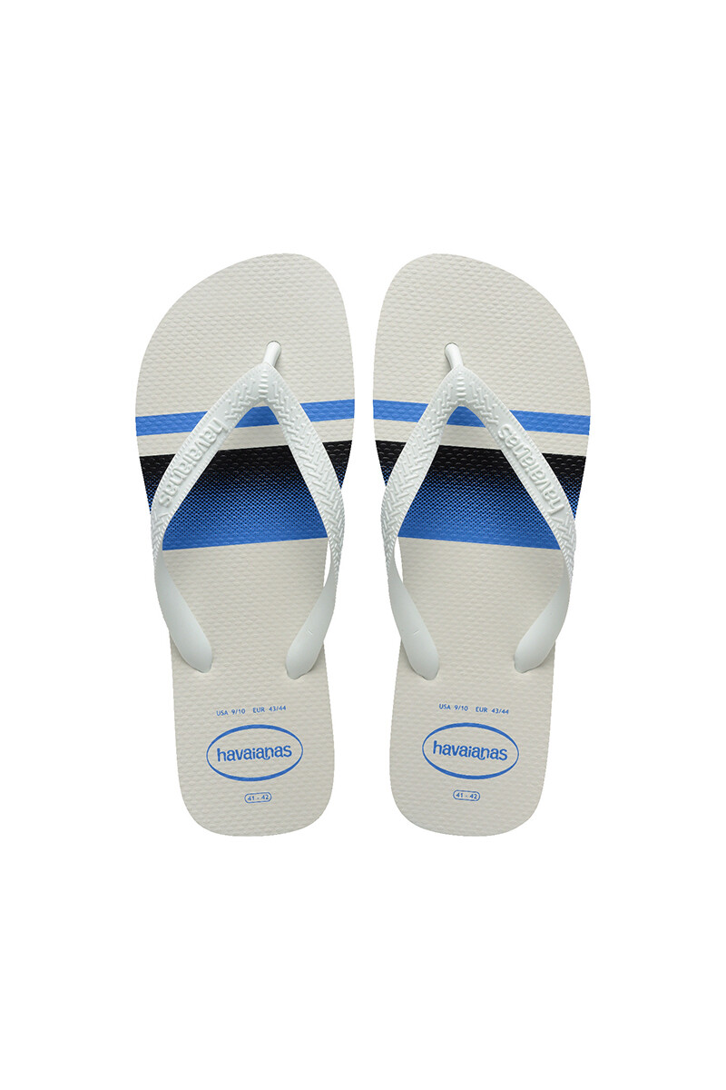 Chancletas Havaianas - Blanco y Azul 