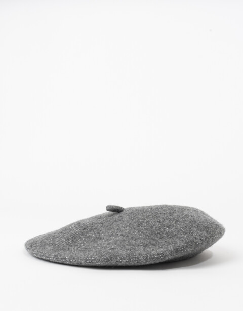 Boinas Plano Boina Con Lurex - Gris Medio