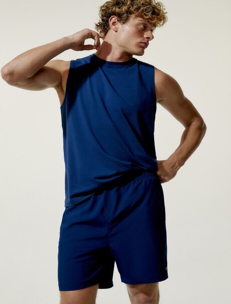 BERMUDA CON BOLSILLO AZUL