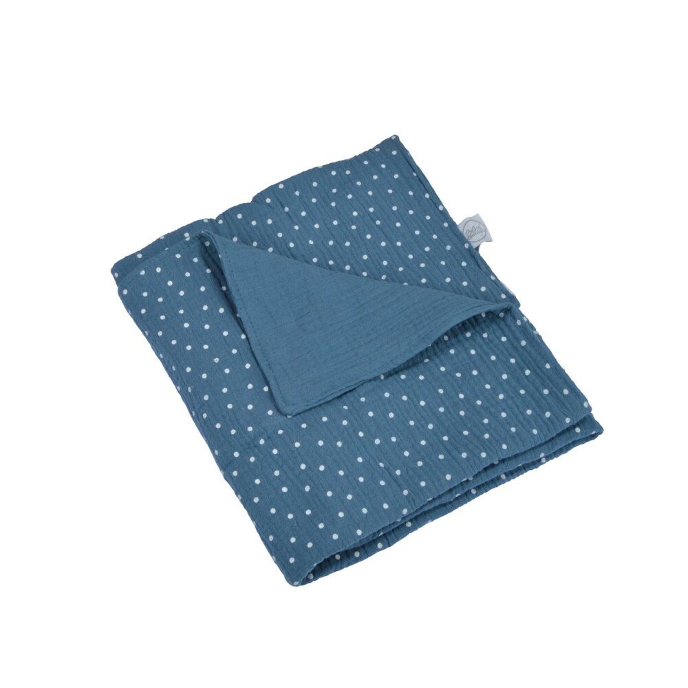 MANTA BEBÉ ALGODON AZUL DOUCEUR NAVY