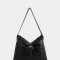 Saca Cartera Hobo Con Hebilla - Negro