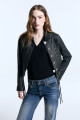 CAMPERA CUERO NYON Negro