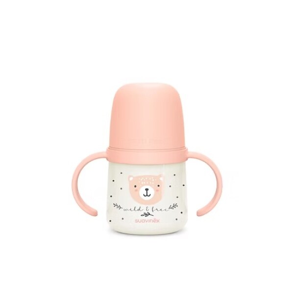 Vaso First Bottle SX PRO 6m+ SUAVINEX bear rosa