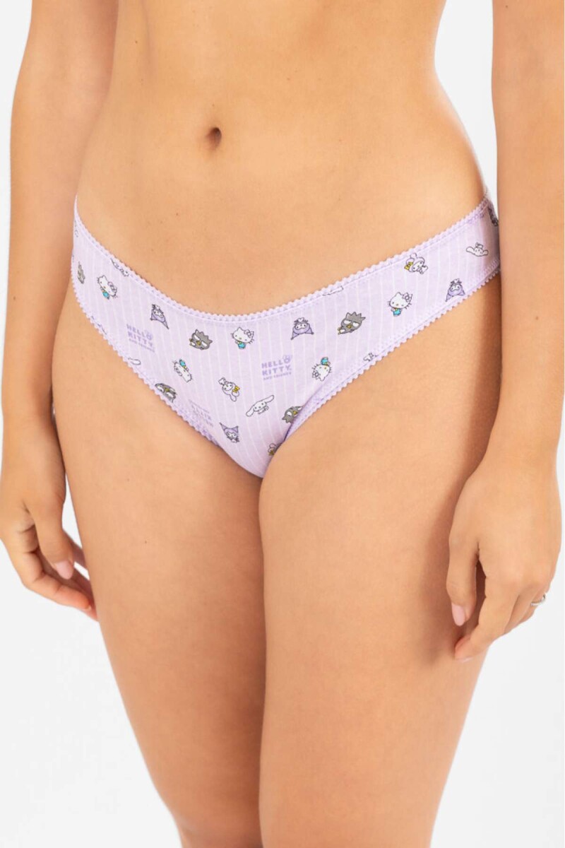 Bikini kitty & friends stripes - Lila 