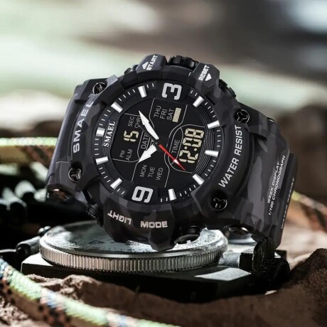 Reloj táctico multifuncional SL8049 SMAEL Negro