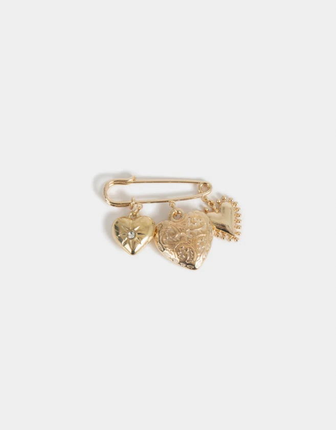 Prendedor Con corazón Prendedor Con Corazones - Dorado