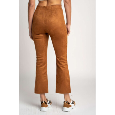 Pantalon Gamuza Cuero Vegano Camel