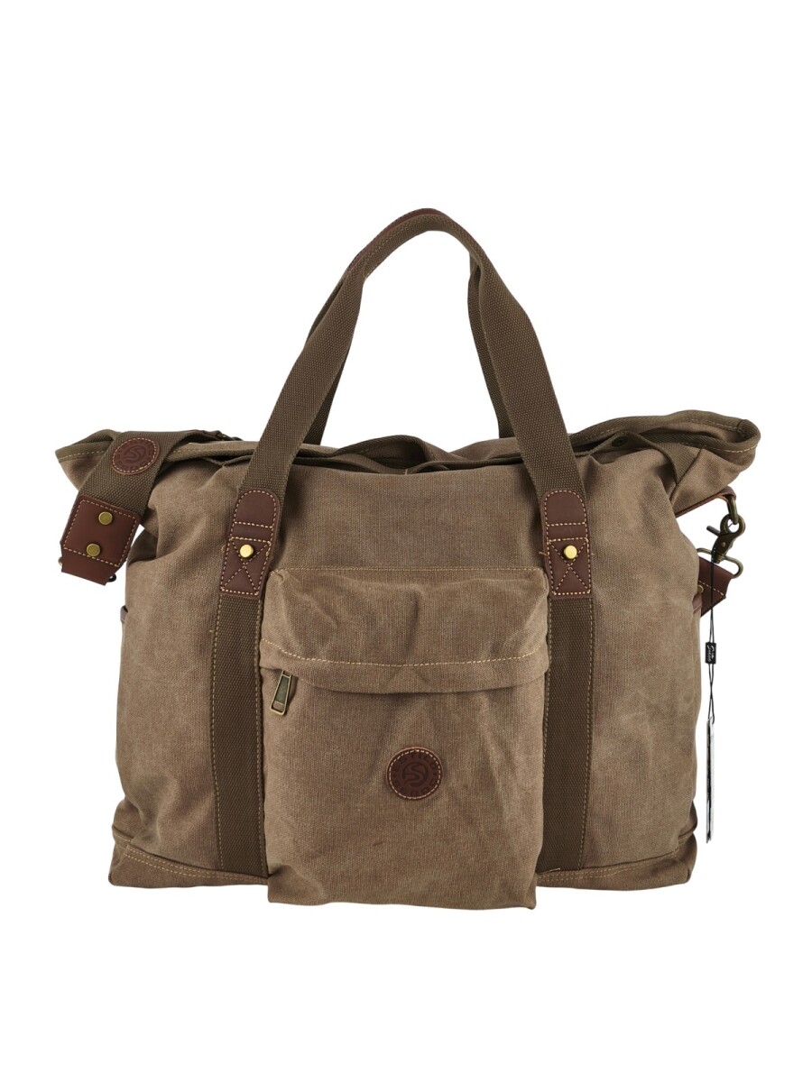 Bolso tote de lona urbano - Marrón 