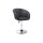 Silla Taburete Butaca con Respaldo en Cuero Lumax Modelo Stella Negro
